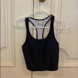 Kortni Jeane Black Racerback Swim Top